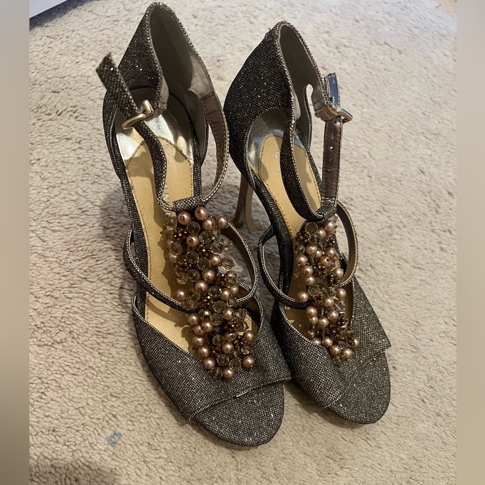 Beaded (and Glitter) Gianni Bini Heels